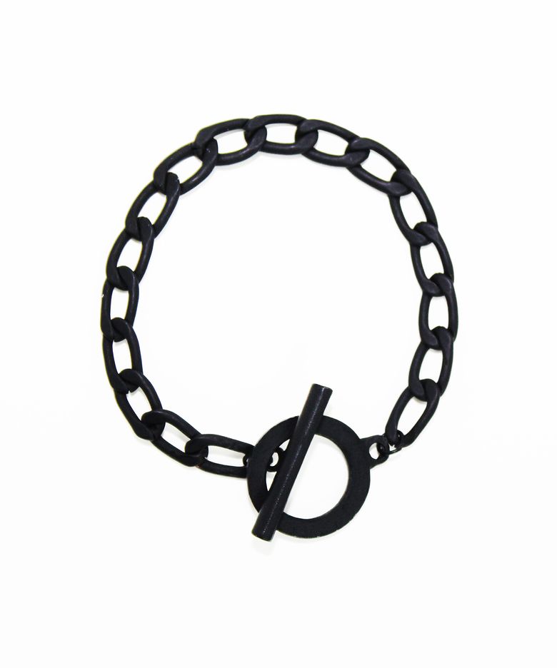 THE RING CHAIN BRACELET (BLACK)/ 링 체인 블랙팔찌