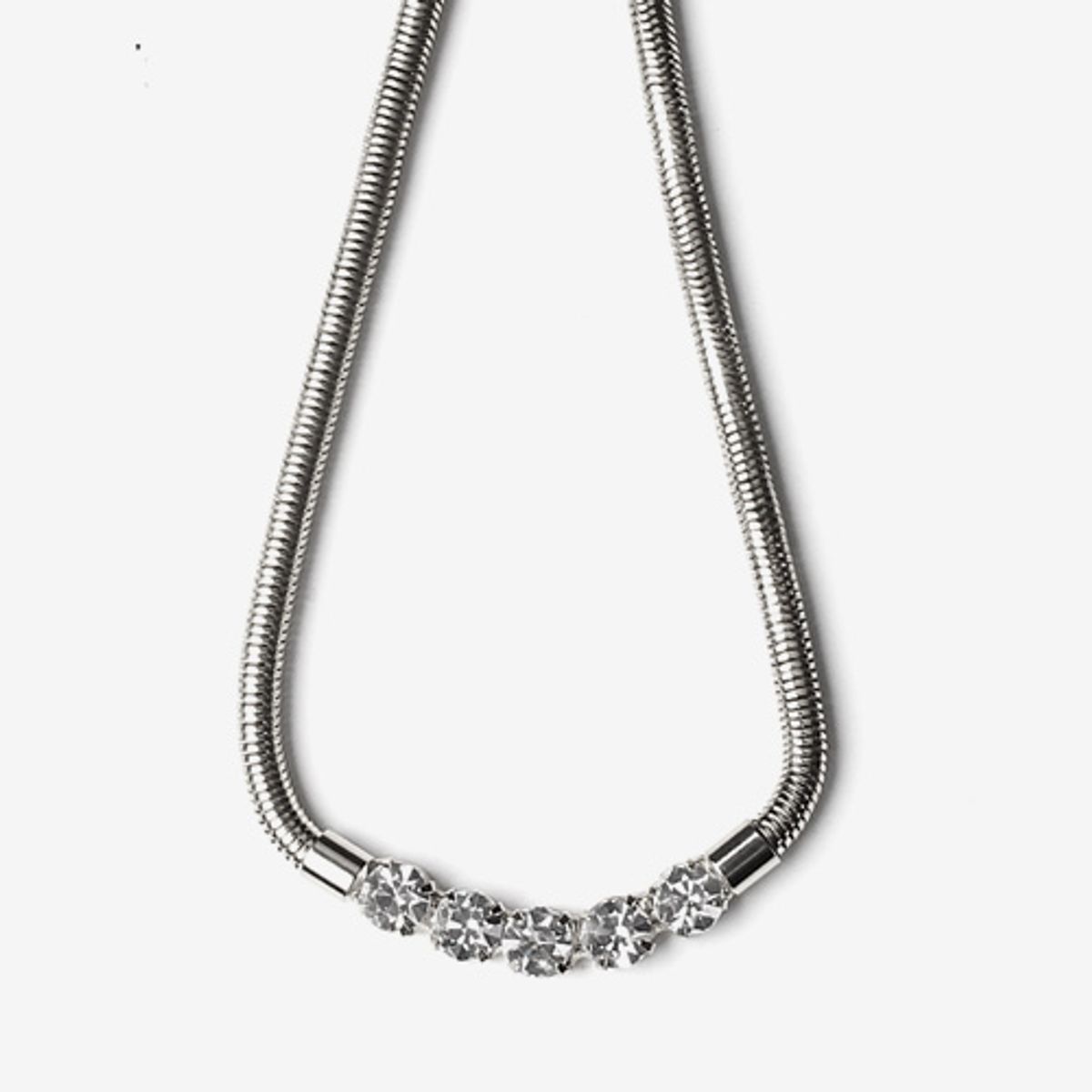 더 클로토(THE CLOTHO) CRYSTAL SNAKE CHAIN NECKLACE