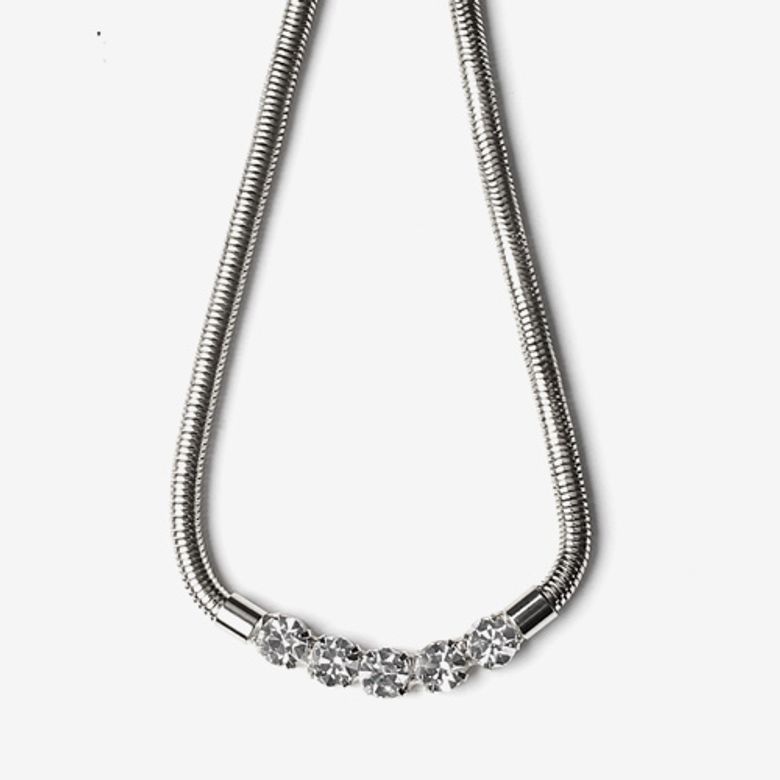 CRYSTAL SNAKE CHAIN NECKLACE