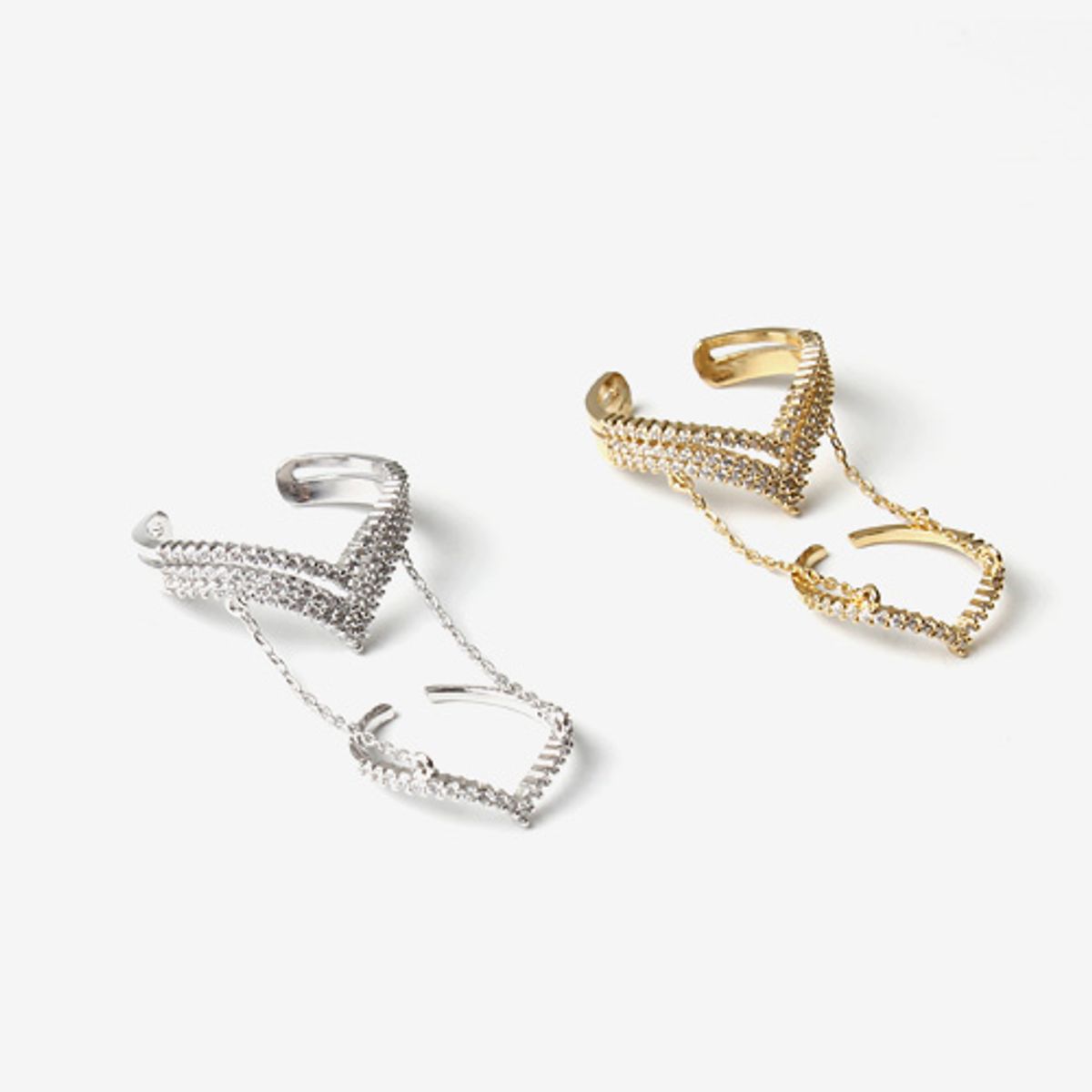 더 클로토(THE CLOTHO) DOUBLE SOLID CRYSTAL RING