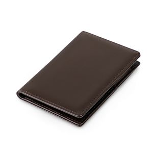 Slim&Small (슬림앤스몰 손잡이 가죽 반지갑) - 다크브라운