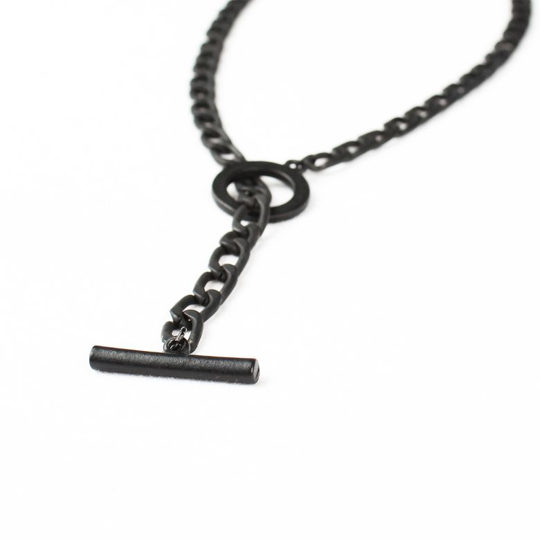 WOMEN_THE RING BLACK CHAIN NECKLACE/ 링 블랙 체인 목걸이