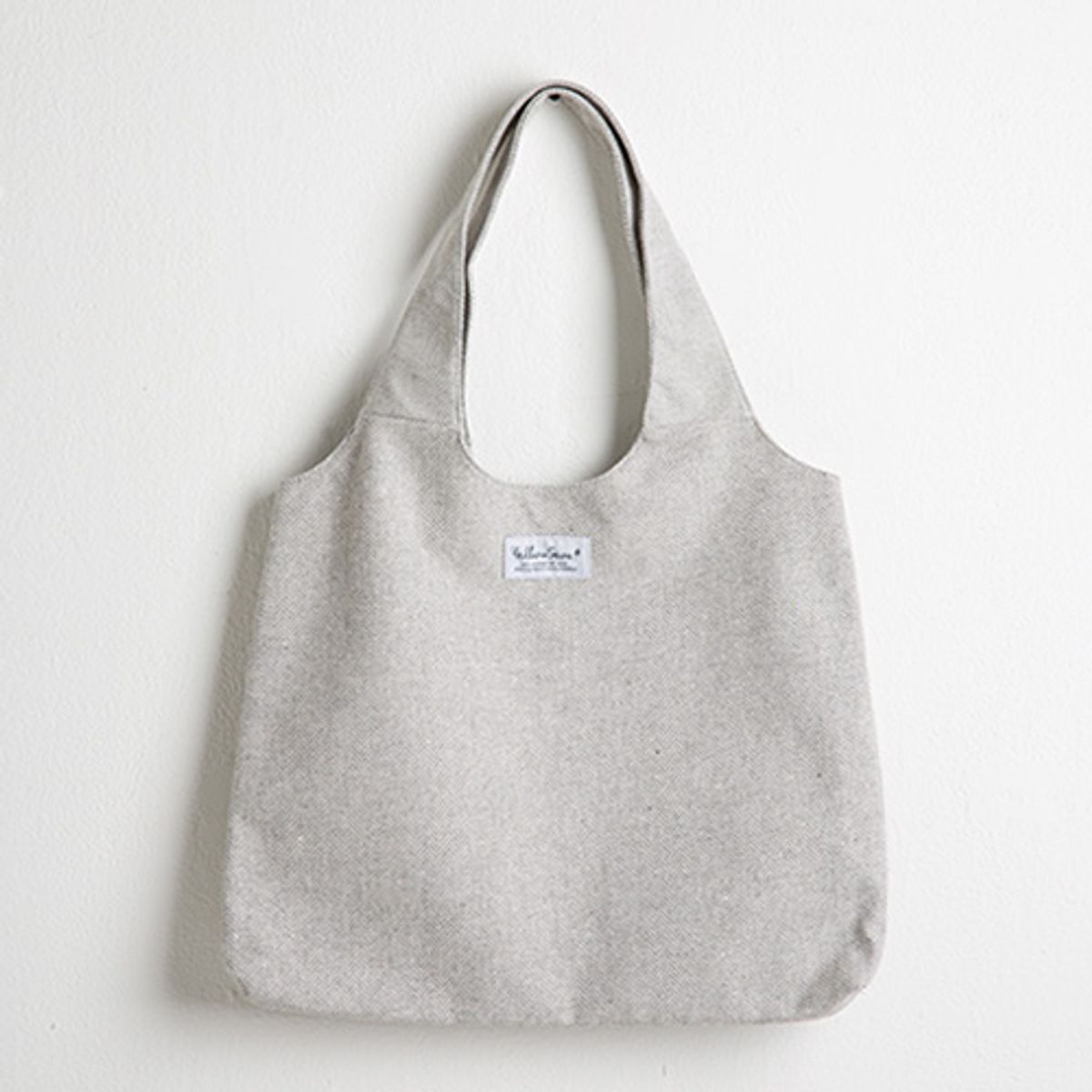 옐로우스톤(YELLOWSTONE) HERRINGBONE ROUND SHOPPER BAG - YS2031LG 라이트그레이