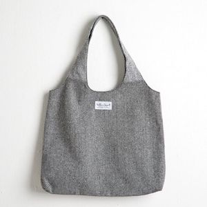 HERRINGBONE ROUND SHOPPER BAG - YS2031GR 그레이