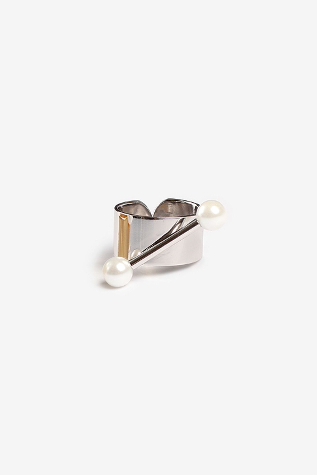 모드곤(MODGONE) Twin Moon Ring 2 (white Gold)