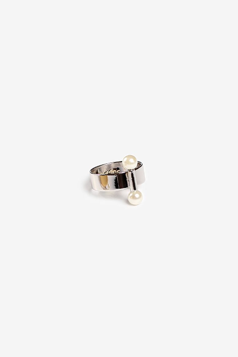 [모드곤] Twin Moon Knuckle Ring 2 (white Gold)