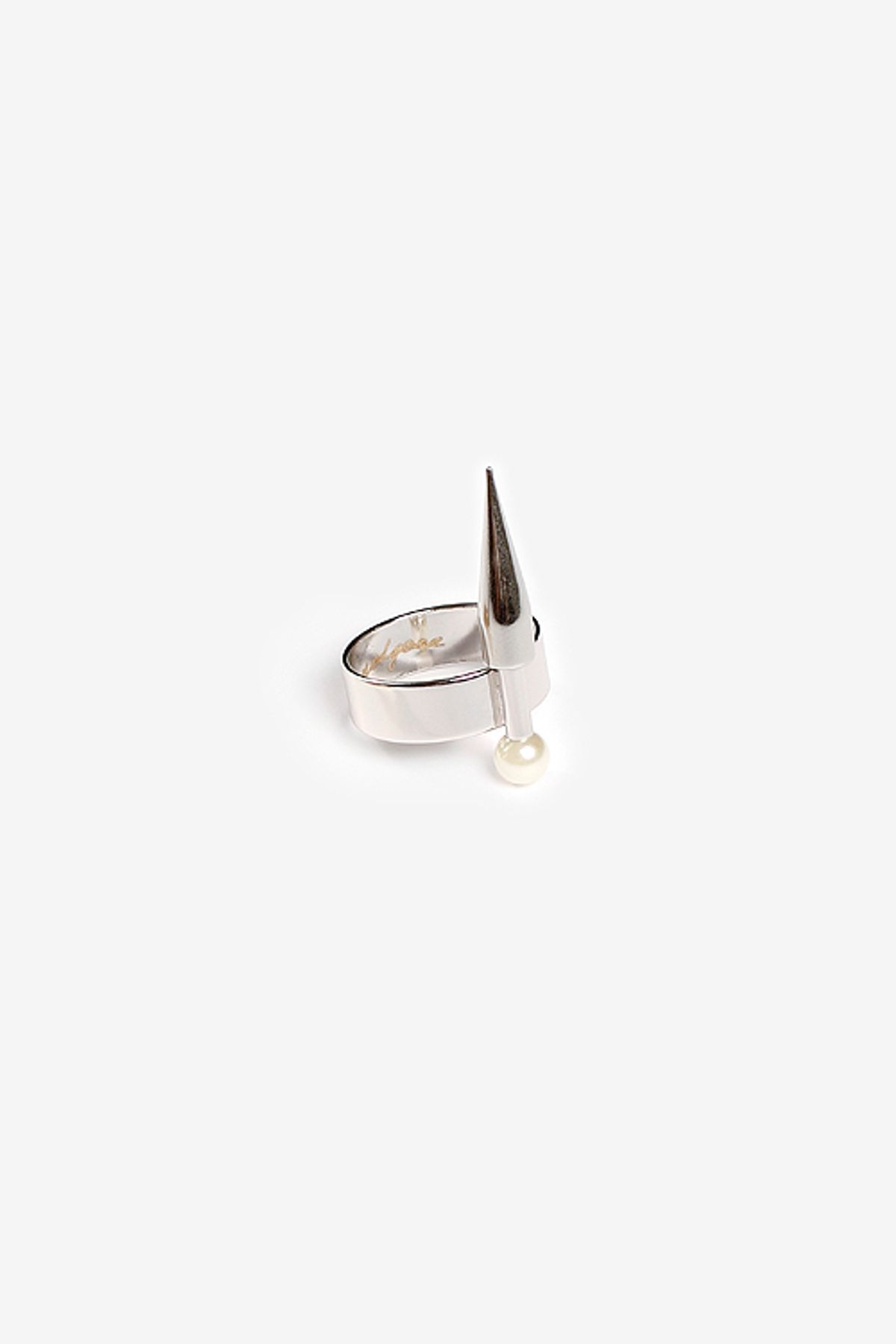 모드곤(MODGONE) [모드곤] Silver spaceship on the Moon Knuckle ring