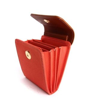 치노 소가죽 패치 목걸이 지갑 [빈티지 오랜지]