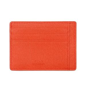 사피아노 소가죽 CM 카드지갑 - 오렌지