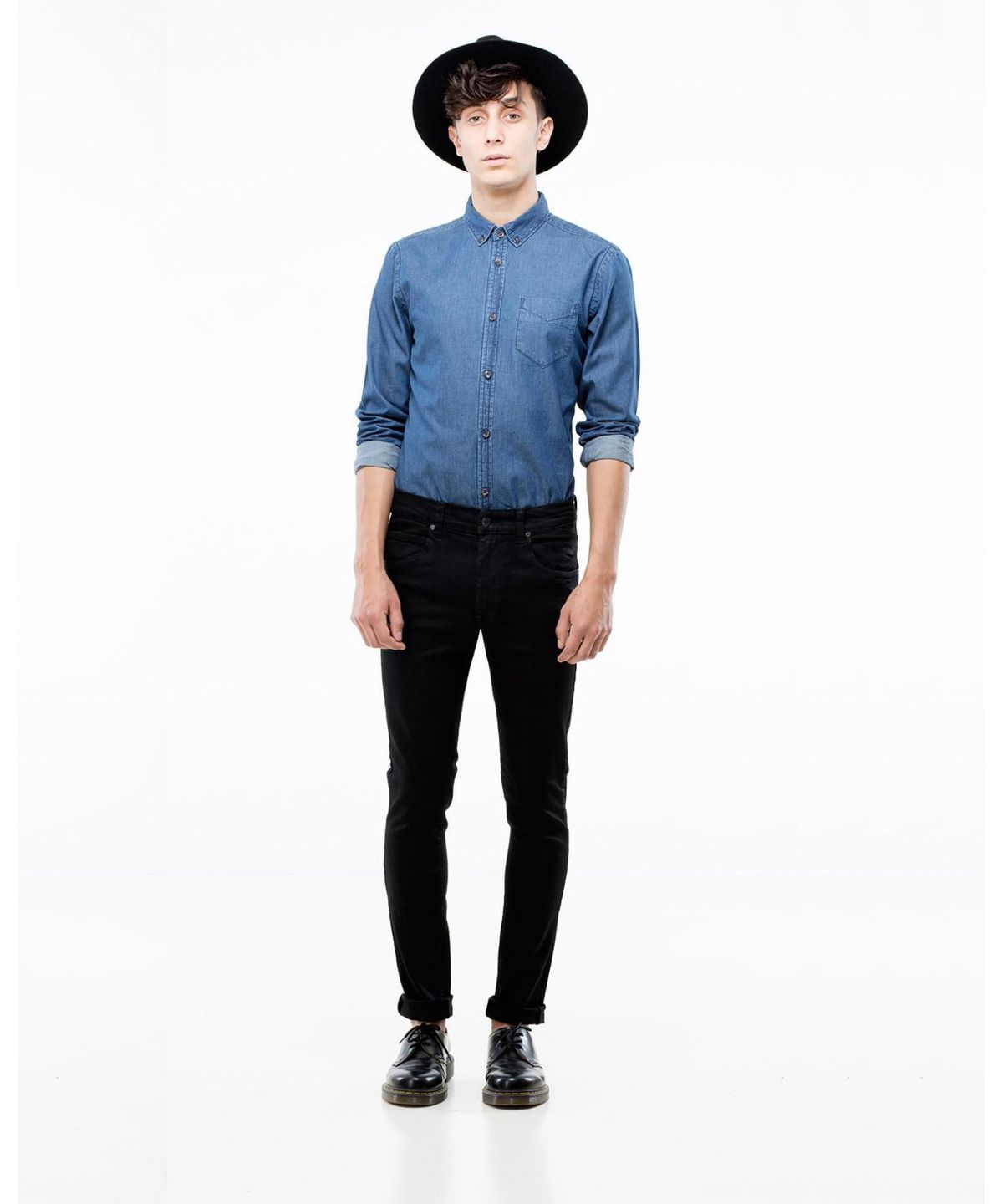 닥터데님(DR.DENIM) 스냅 블랙 코트