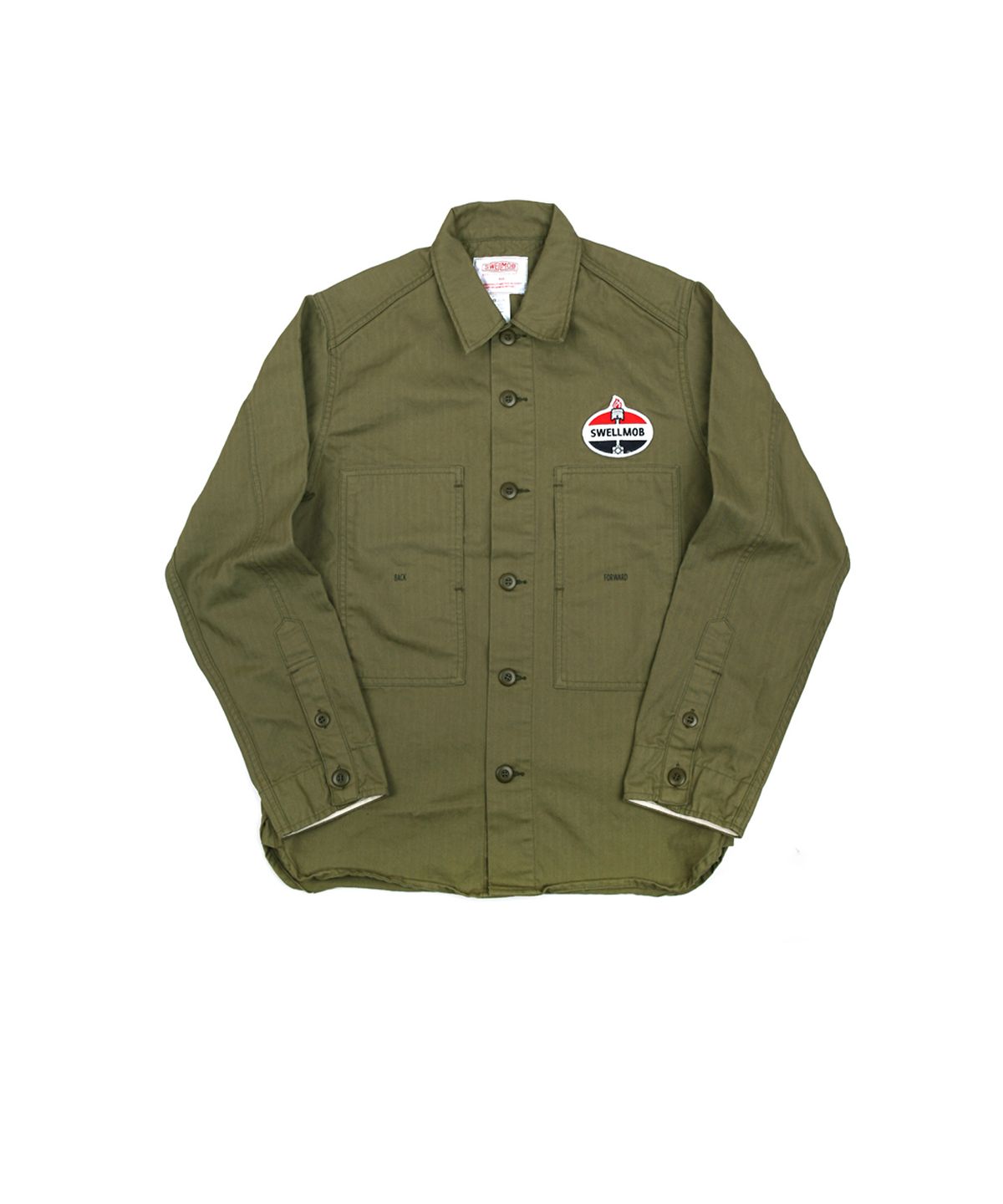 스웰맙(SWELLMOB) Swellmob v-twin service shirts-olive-