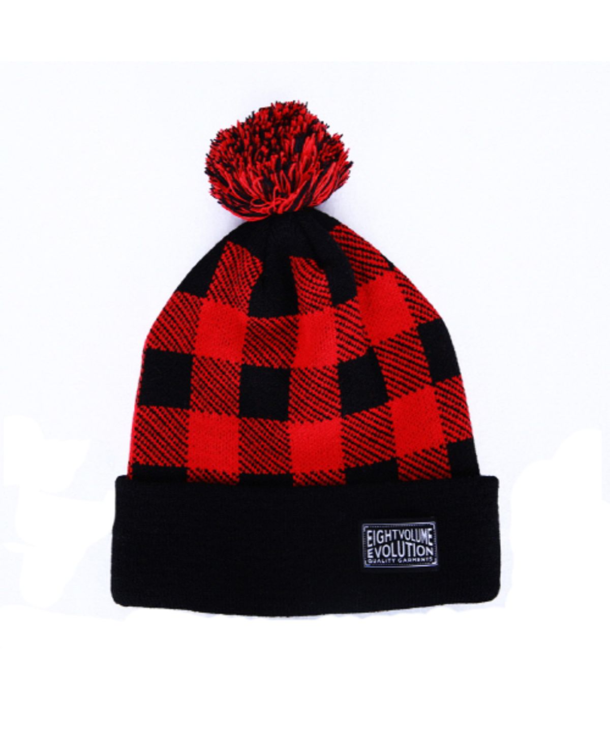 에잇볼륨(EIGHTVOLUME) EV Black/Red Check Beanie
