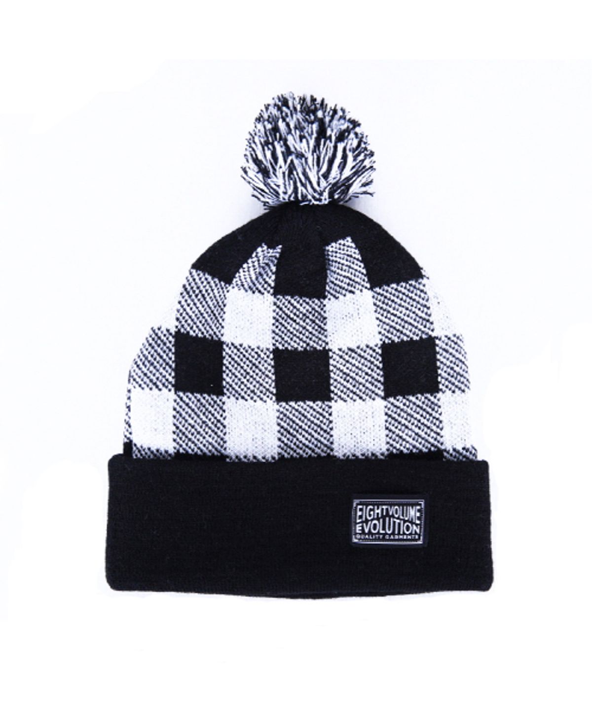 에잇볼륨(EIGHTVOLUME) EV Black/White Check Beanie