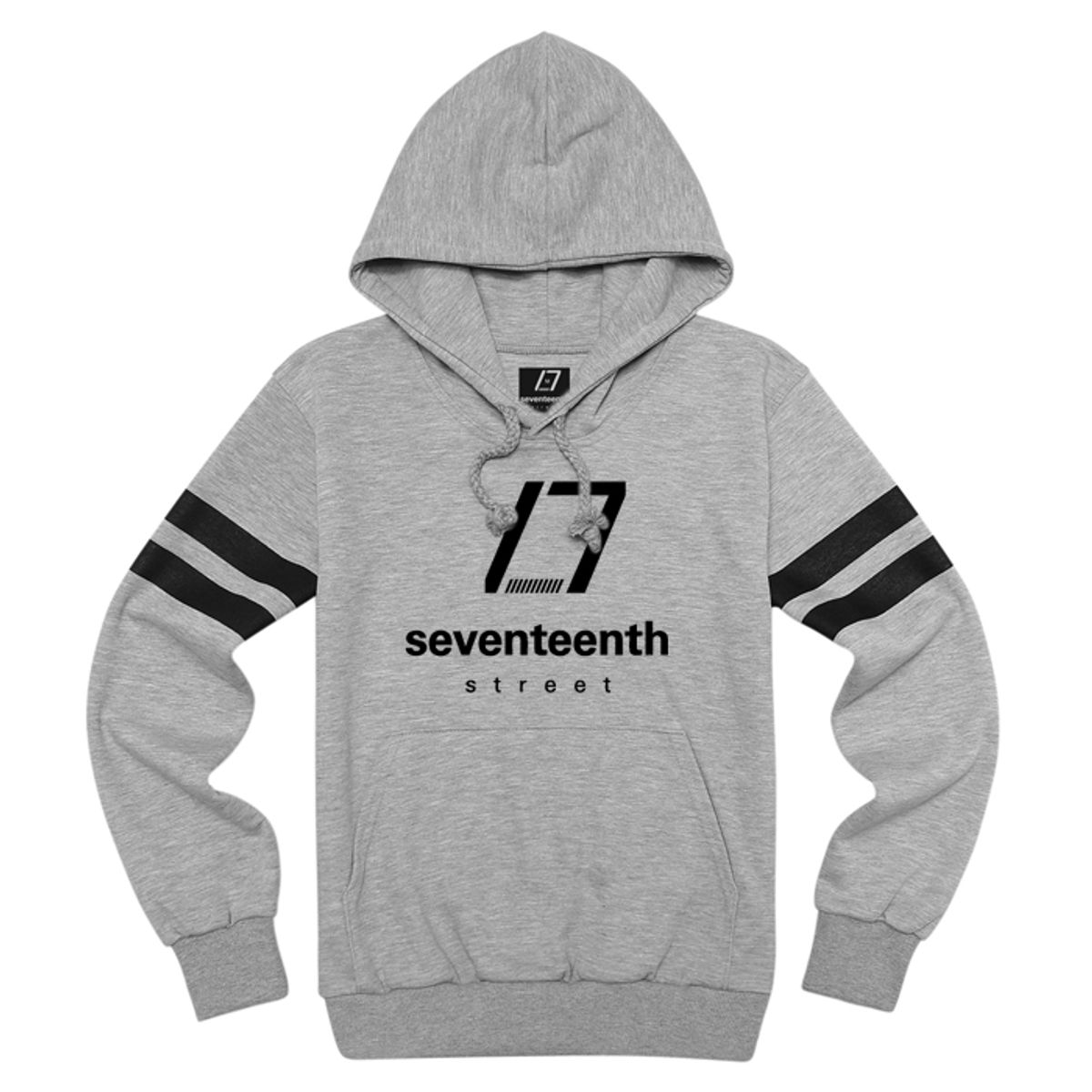 세븐틴스(SEVENTEENTH) 스탠다드 럭비 후드티 그레이