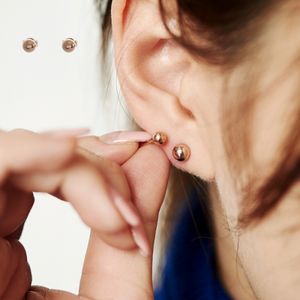 알러지없는 써지컬스틸 로즈골드 볼 귀걸이