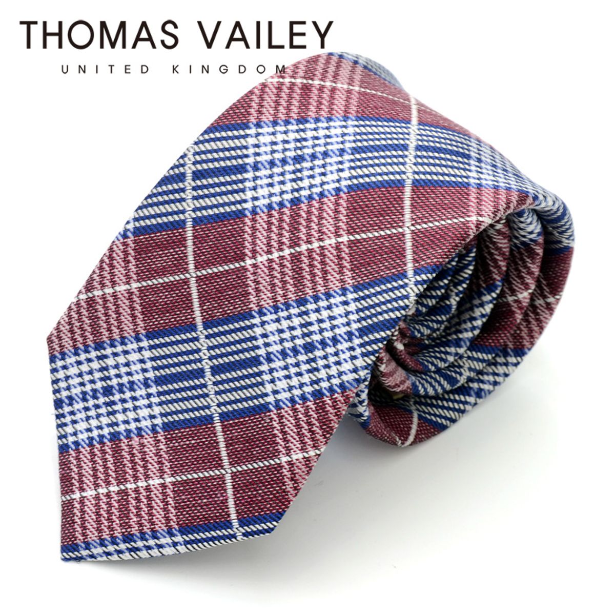 토마스 베일리(THOMAS VAILEY) [THOMAS VAILEY] 토마스베일리 세미세븐폴더 실크 넥타이 - 시리즈 와인8cm