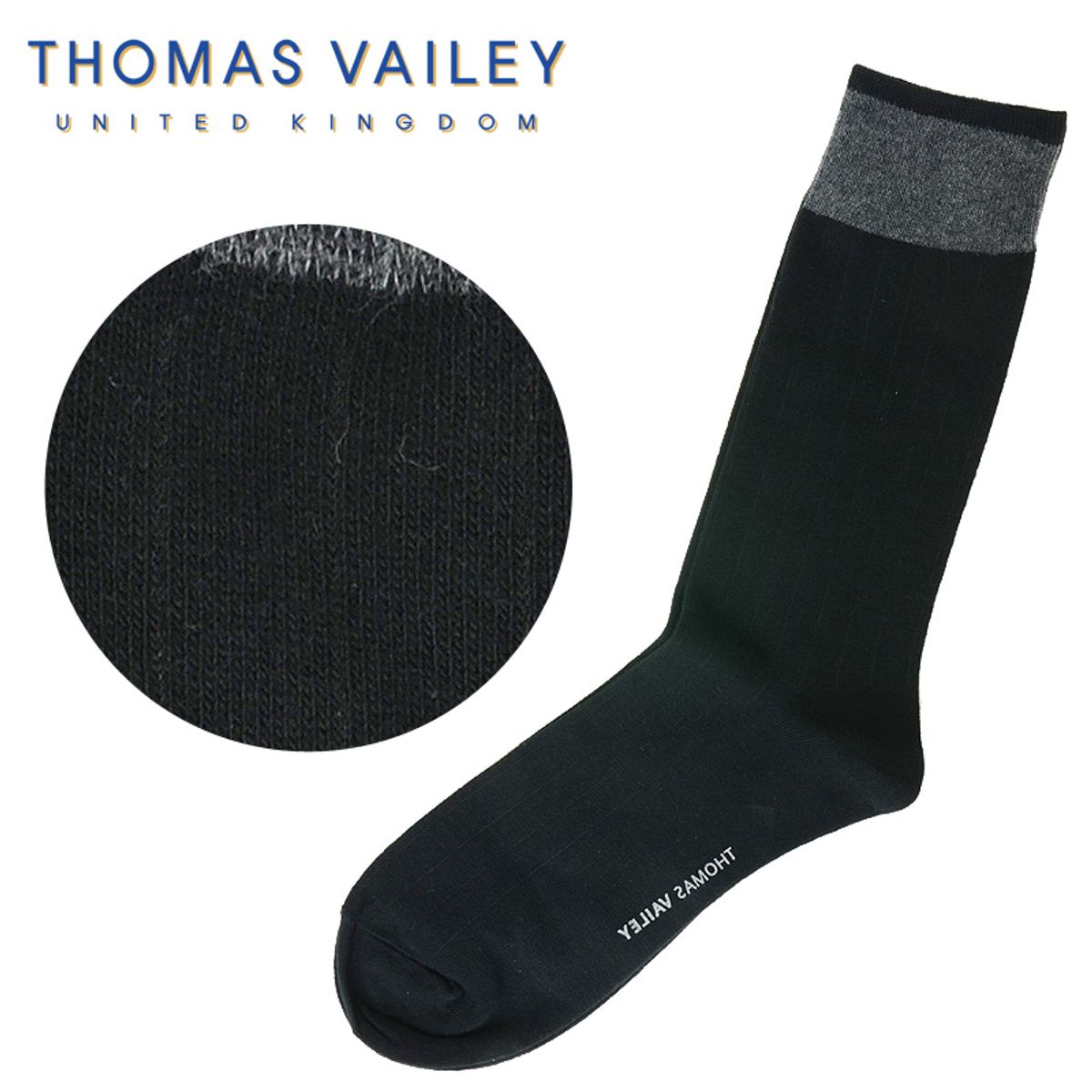 토마스 베일리(THOMAS VAILEY) [THOMAS VAILEY] 토마스베일리 신사양말 - 솔리드 블랙