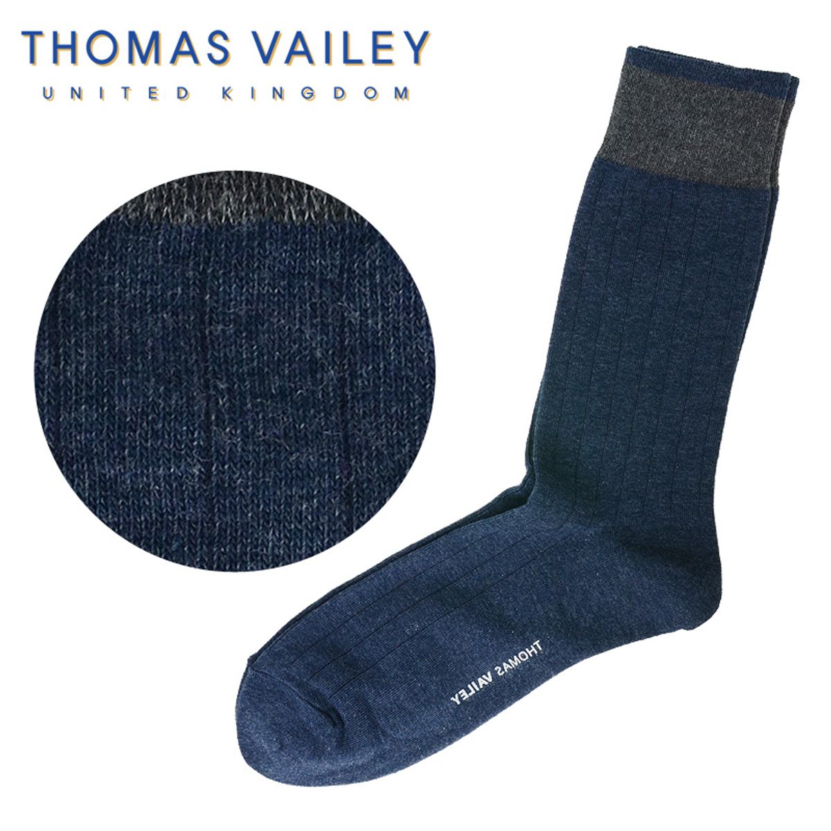 토마스 베일리(THOMAS VAILEY) [THOMAS VAILEY] 토마스베일리 신사양말 - 솔리드 네이비