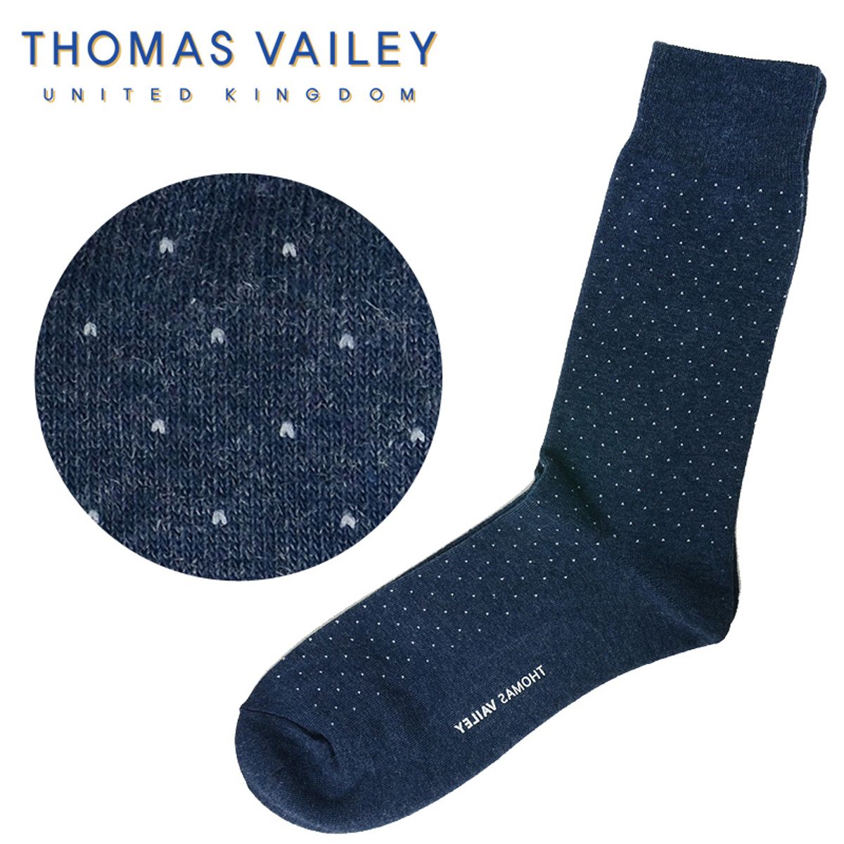 토마스 베일리(THOMAS VAILEY) [THOMAS VAILEY] 토마스베일리 신사양말 - 핀도트 네이비