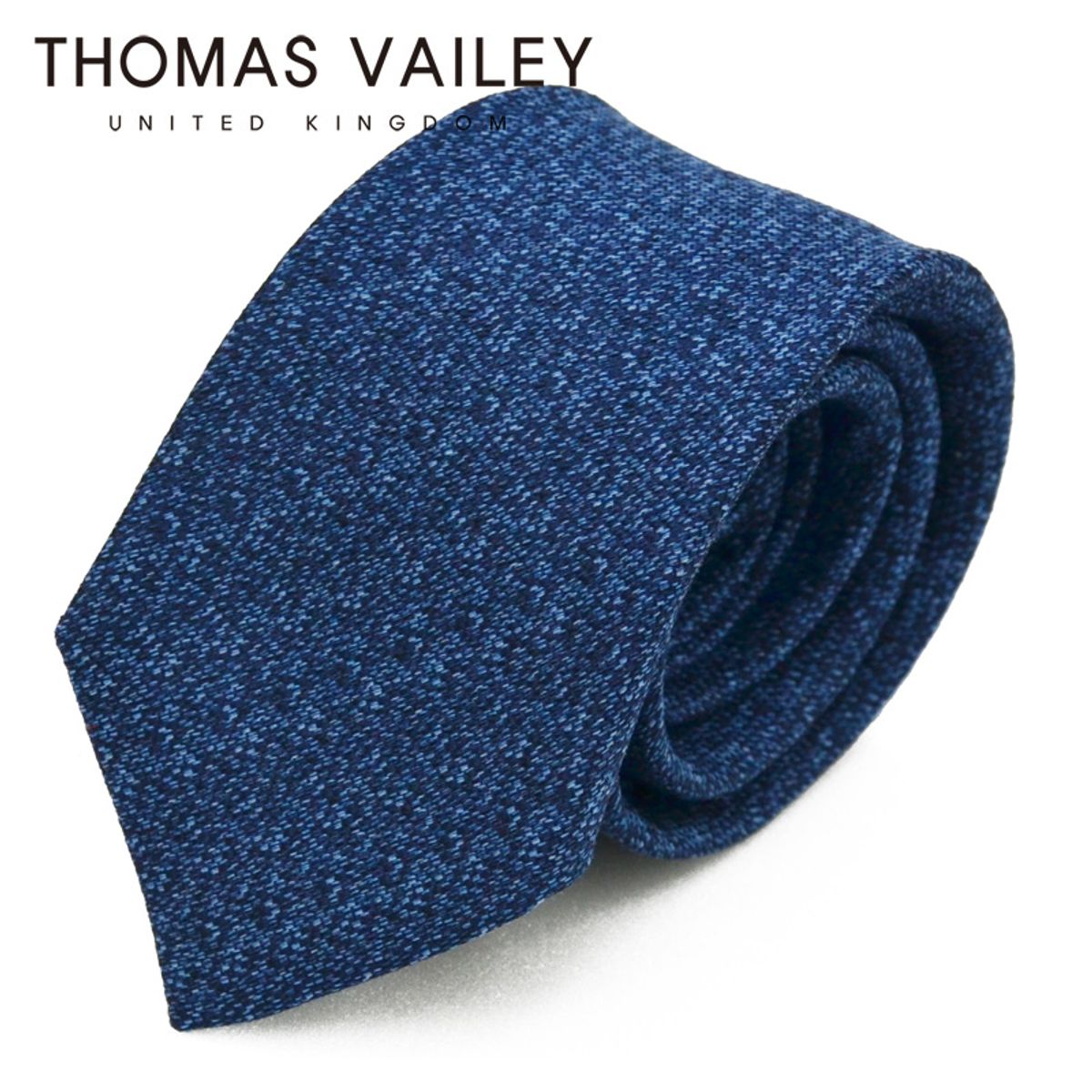 토마스 베일리(THOMAS VAILEY) [THOMAS VAILEY] 토마스베일리 세미세븐폴더 실크 넥타이 - 스타라이트 네이비 7.7cm