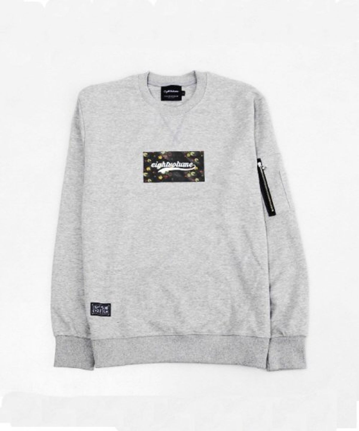 에잇볼륨(EIGHTVOLUME) EV S.Flower Logo Crewneck (Gray)