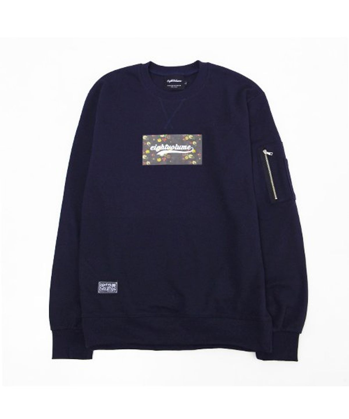 에잇볼륨(EIGHTVOLUME) EV S.Flower Logo Crewneck (Navy)
