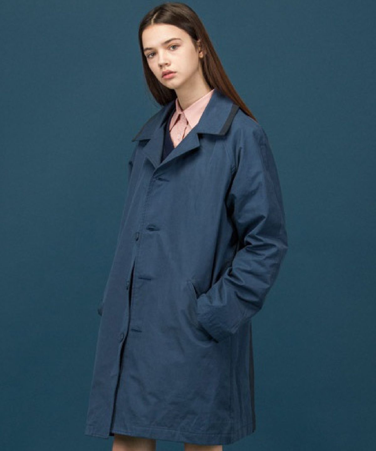 러브이즈트루(LUVISTRUE) (UNISEX)SC HALF COAT_NV