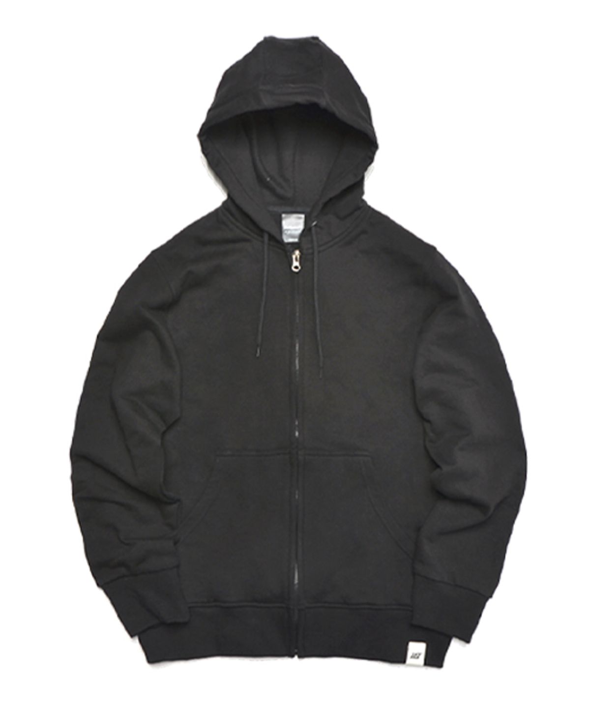 유니어패럴(UNI APPAREL) 베이직 스웨트 후드집업 블랙