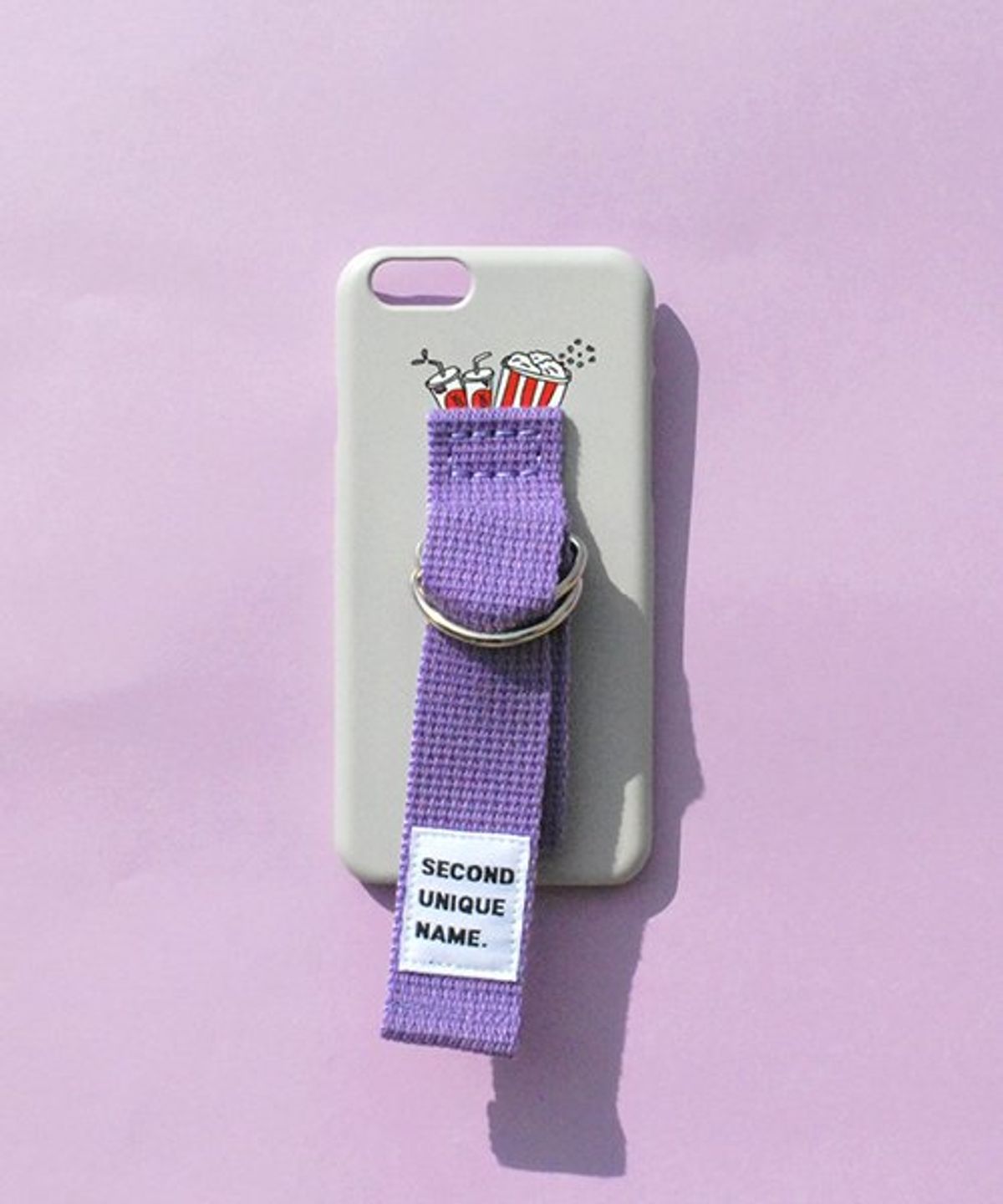 세컨드유니크네임(SECOND UNIQUE NAME) SUN CASE LIGHT GRAY LIGHT PURPLE (ILLUST)