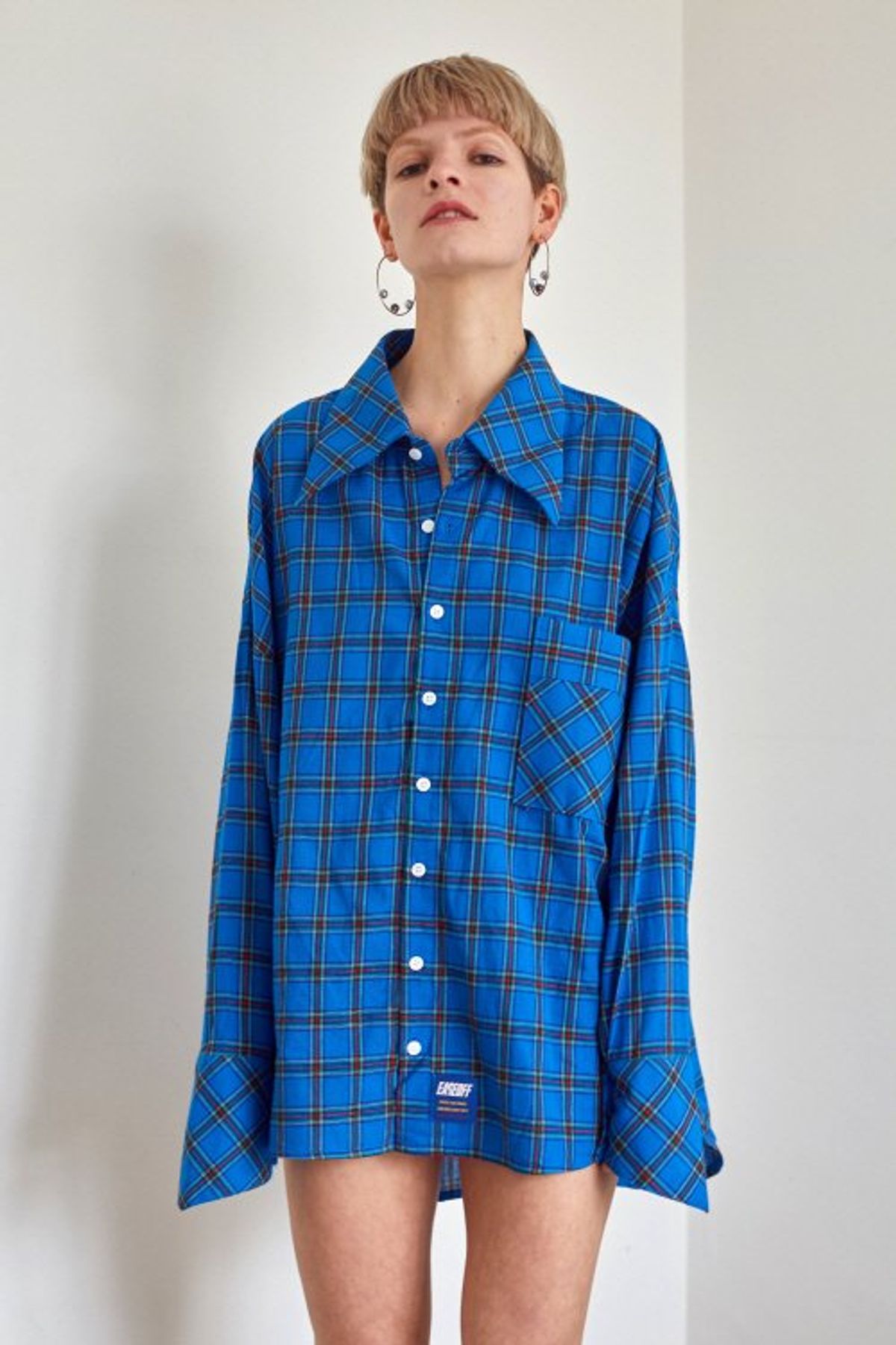 이즈오프(EASEOFF) DAE-025 BLUE CHECK SHIRT(UNISEX)