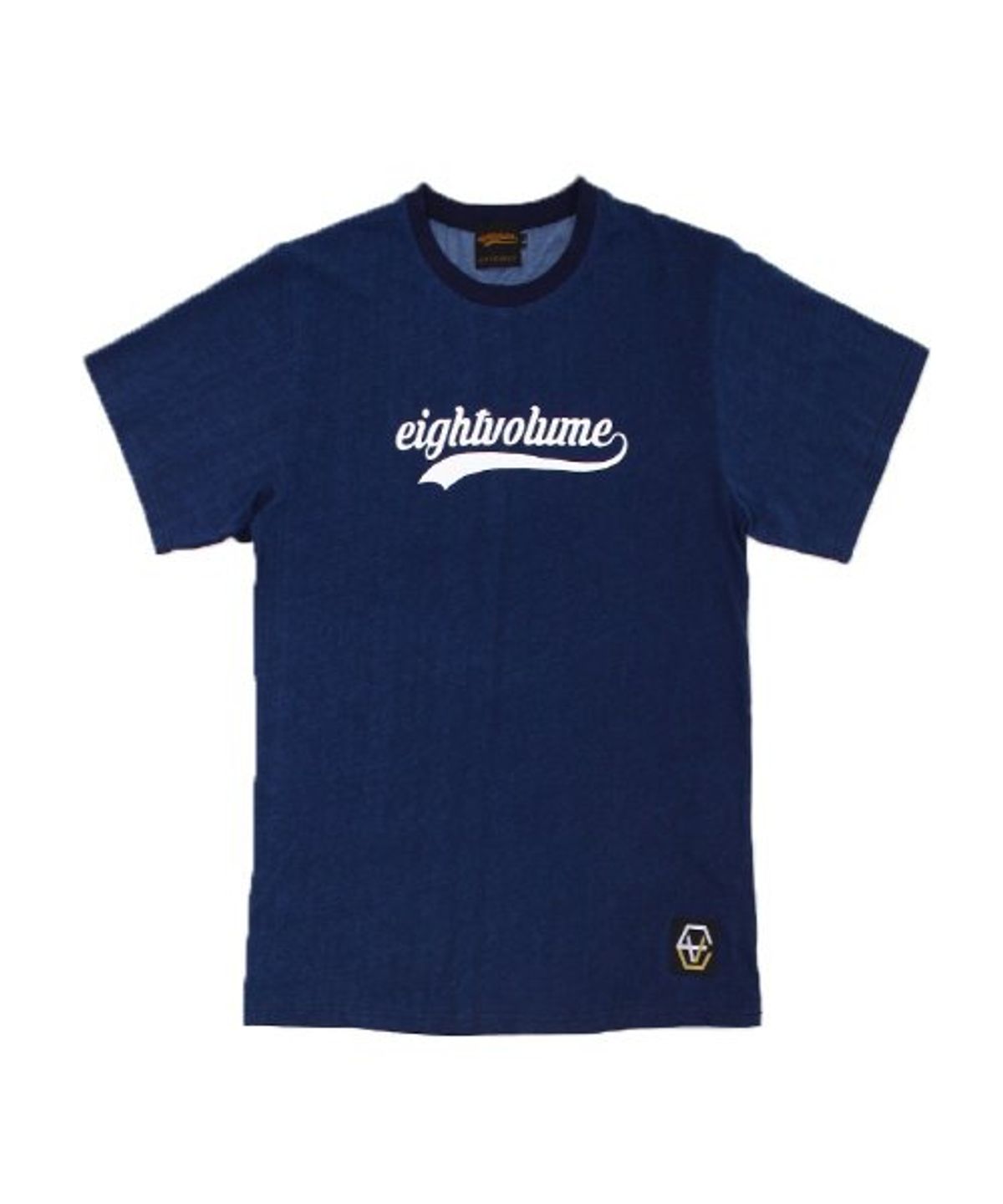 에잇볼륨(EIGHTVOLUME) EV Denim Logo Tee (Indigoblue)