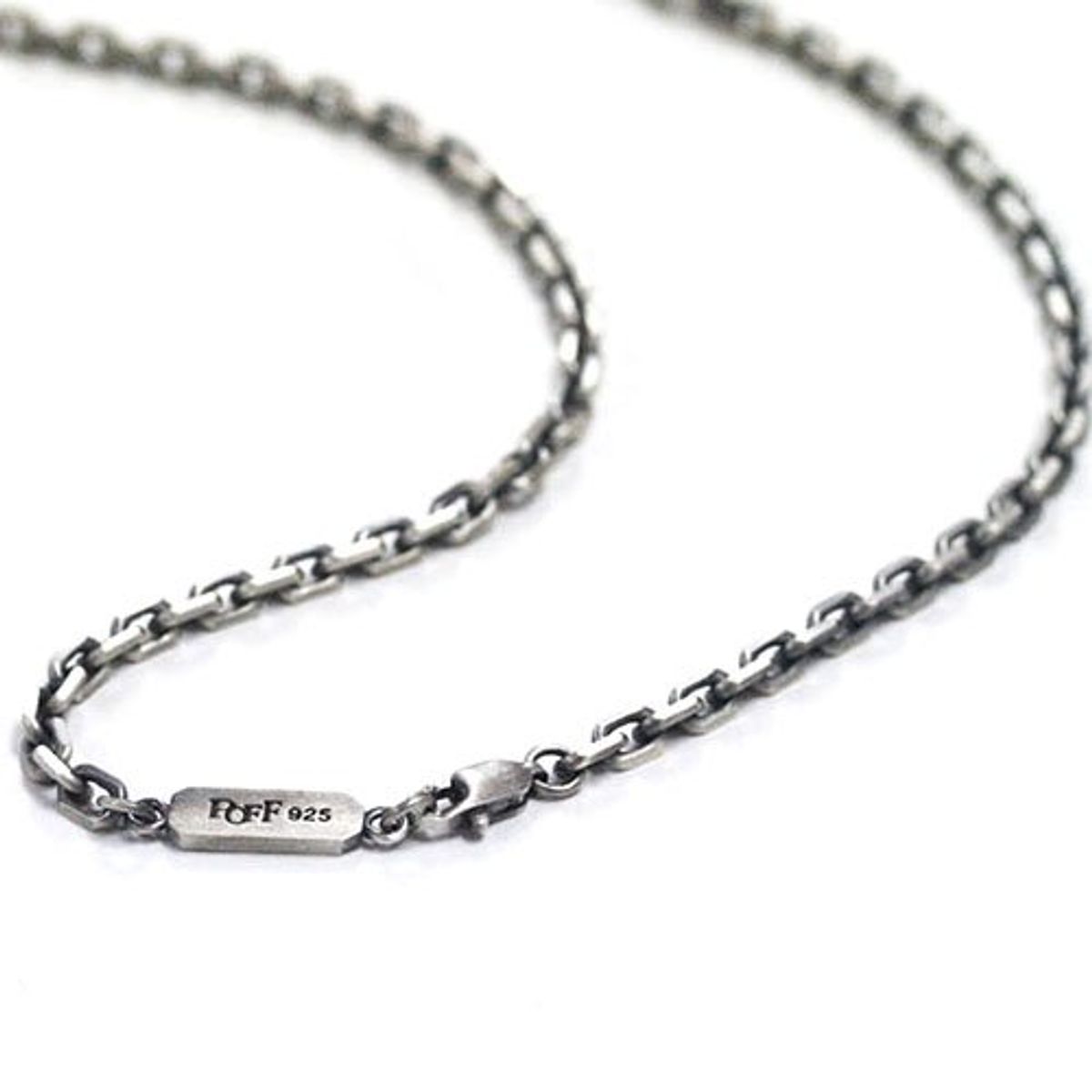포프(POFF) ANGLED CHAIN SILVER NECKLACE