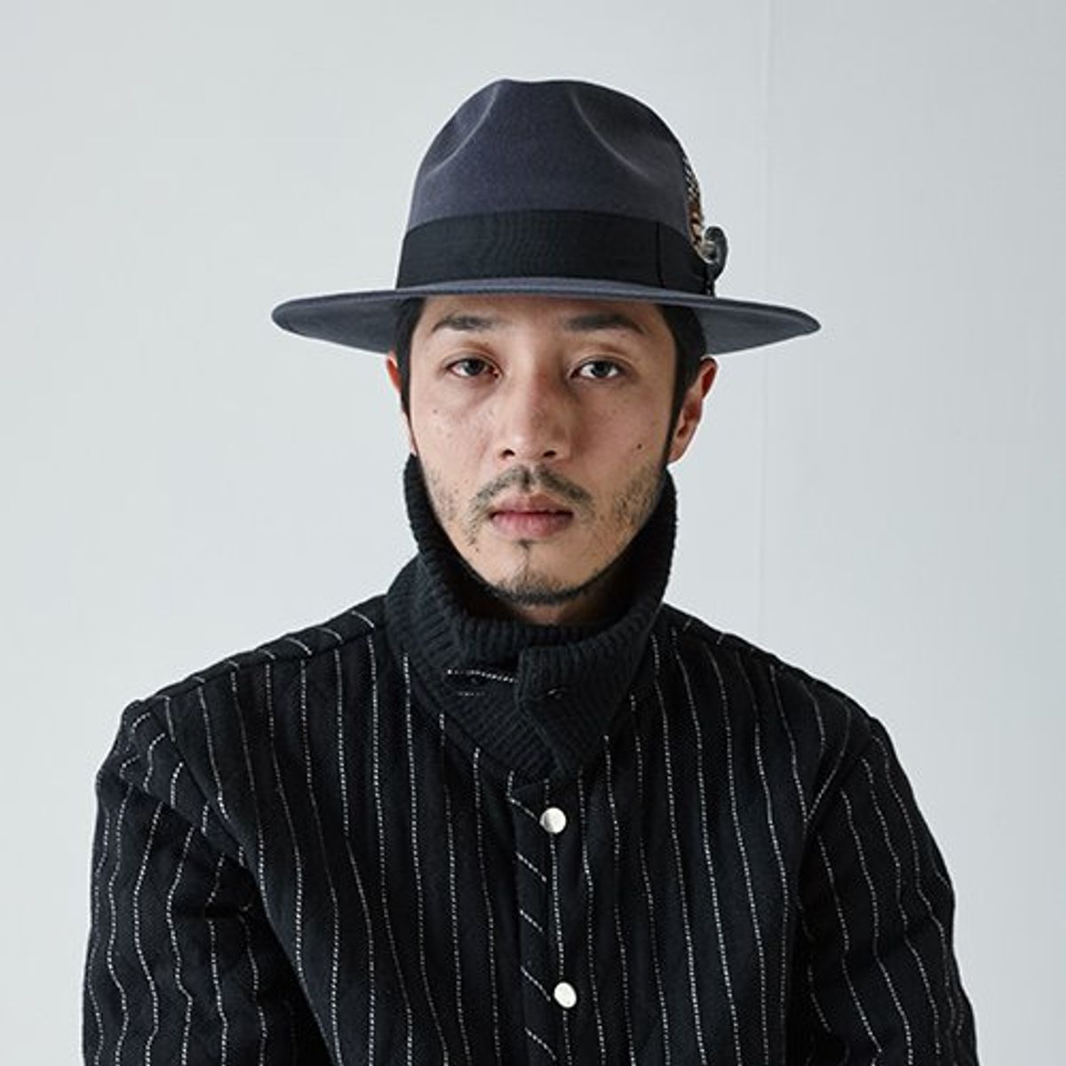 밀리어네어햇(MILLIONAIRE HATS) plume custom classic wool fedora [GRAY]