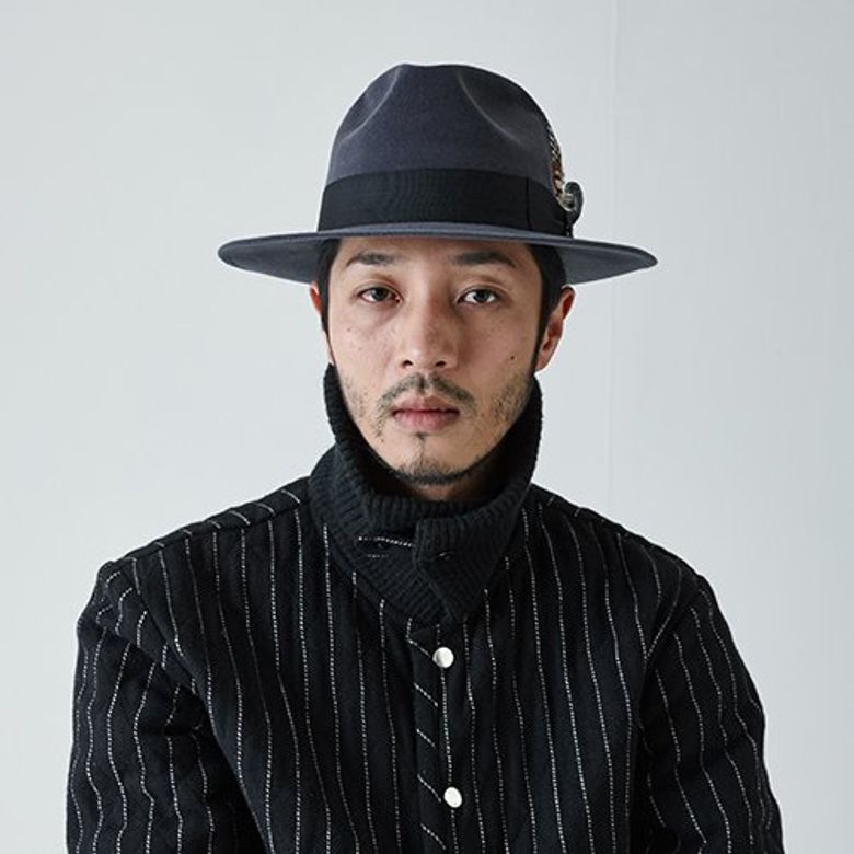 plume custom classic wool fedora [GRAY]