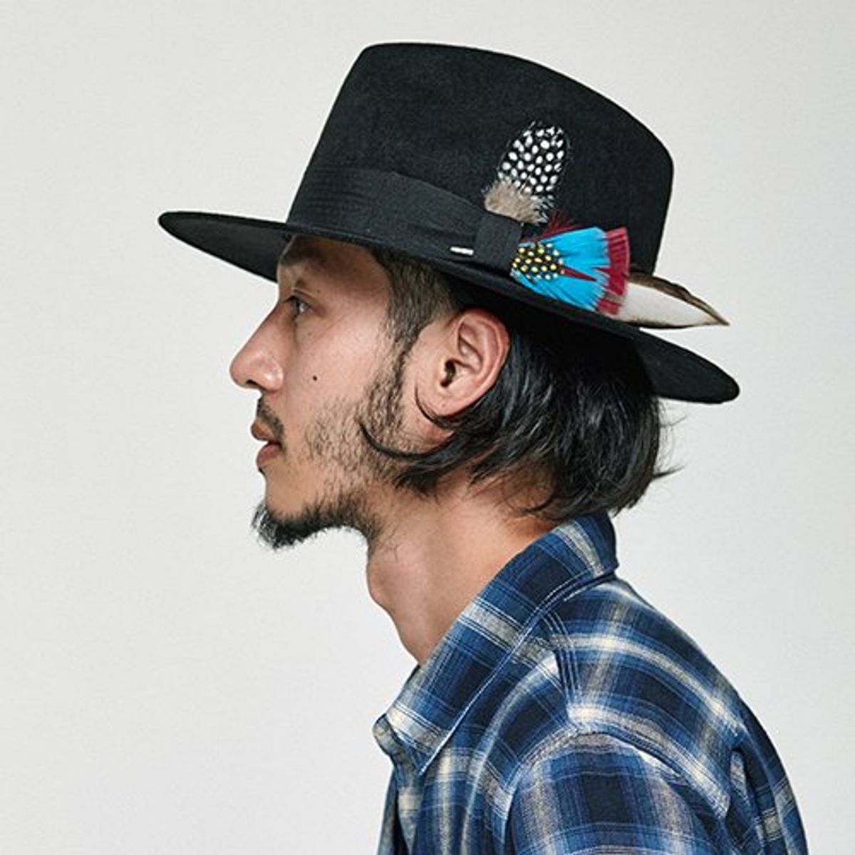 밀리어네어햇(MILLIONAIRE HATS) plume custom classic wool fedora [BLACK]
