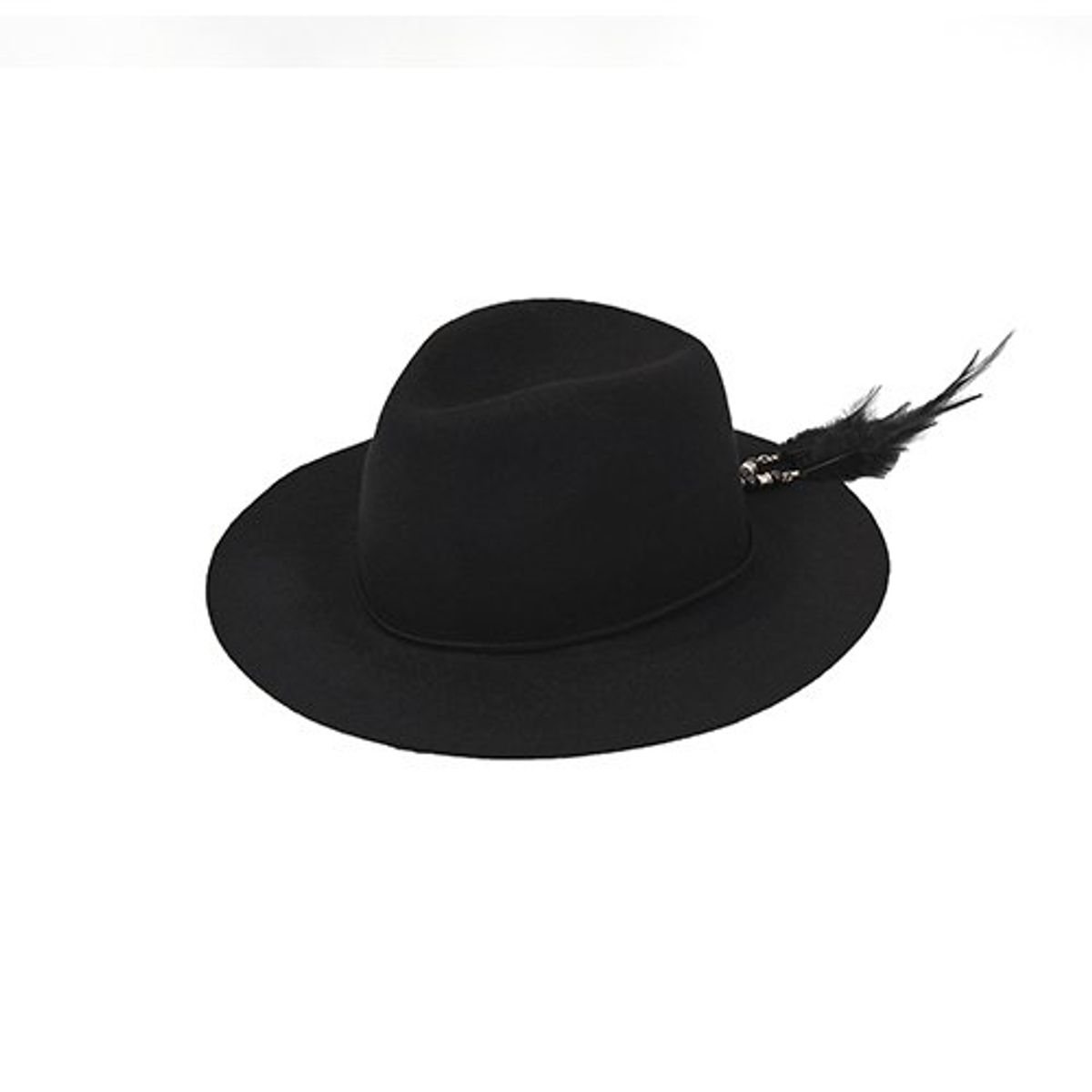 밀리어네어햇(MILLIONAIRE HATS) 2way custom wool fedora [BLACK]