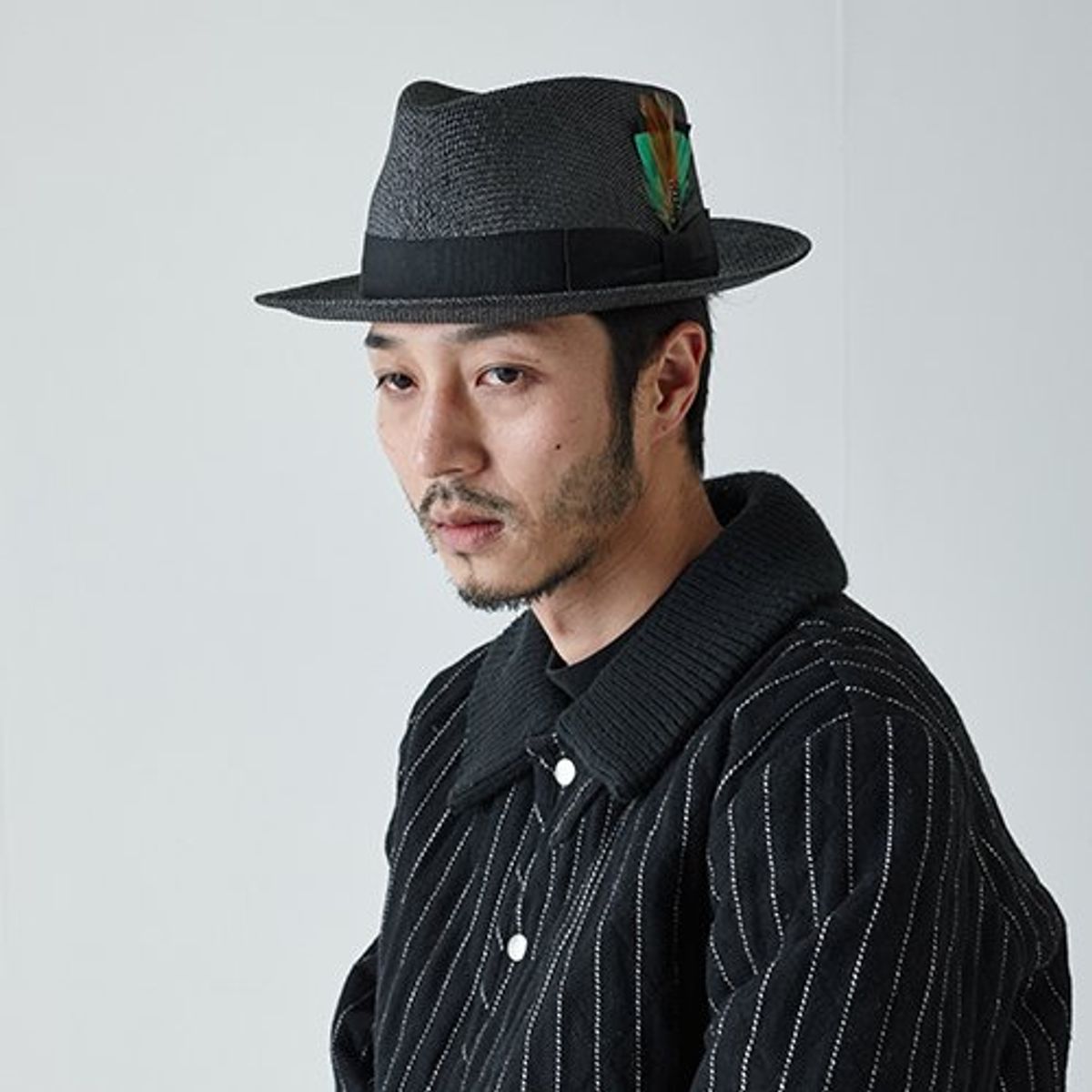 밀리어네어햇(MILLIONAIRE HATS) BLACK MESH FEDORA [BLACK]