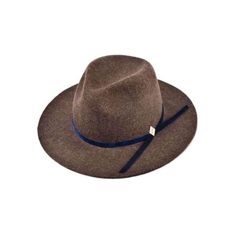 velvet custom fedora [MELANGE KHAKI]