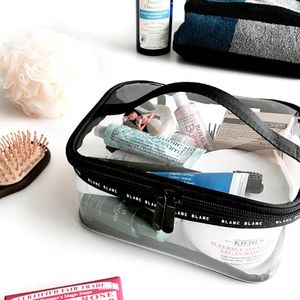 [블랑블랙] 사각 투명 파우치 L