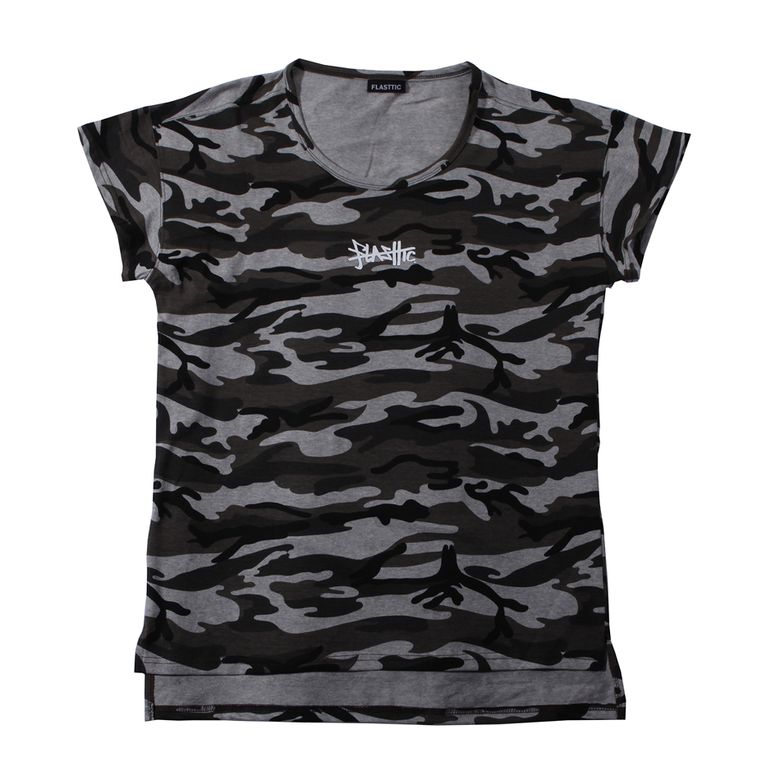 Camo loose t-shirt/gray