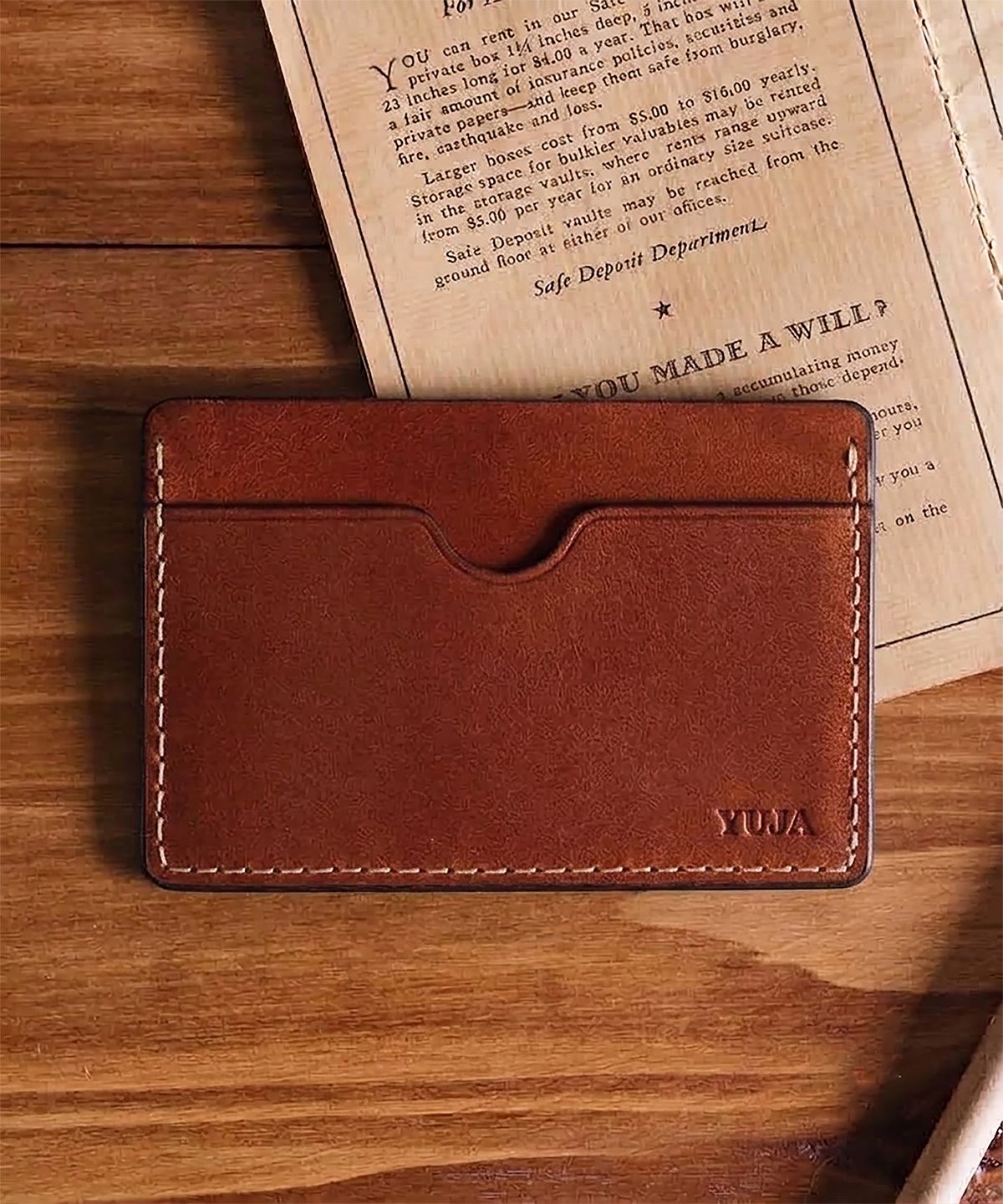 브로그앤머로우(BROGUE AND MORROW) Mono Card Case (Brick)