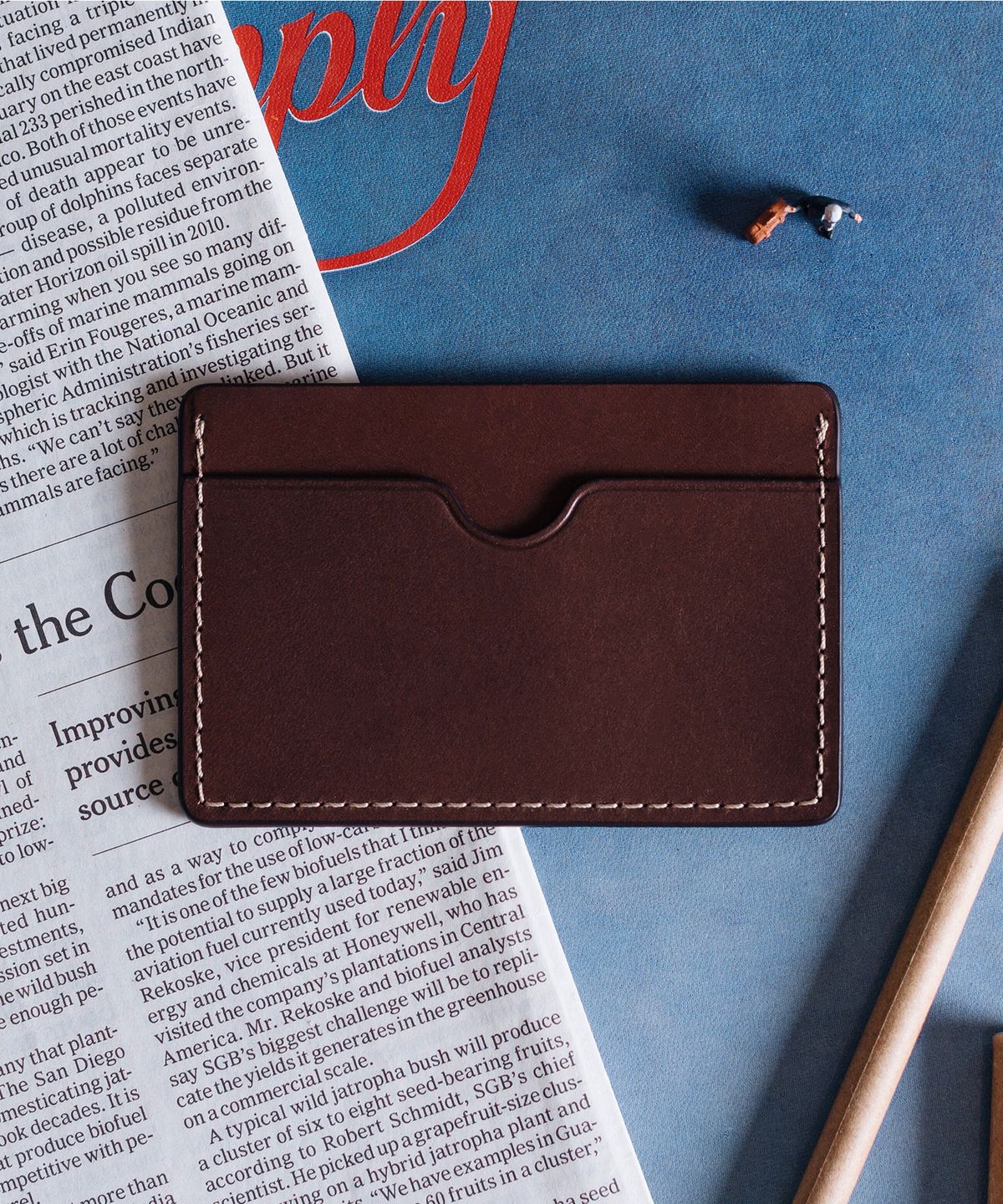 브로그앤머로우(BROGUE AND MORROW) Mono Card Case (Chocolate)