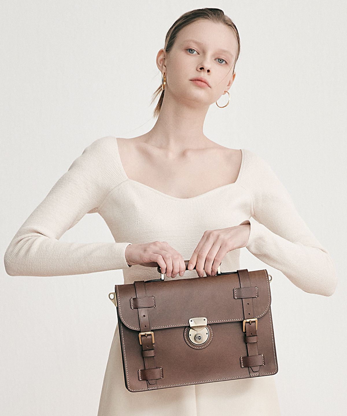 브로그앤머로우(BROGUE AND MORROW) ALX Bag (M/Chocolate)