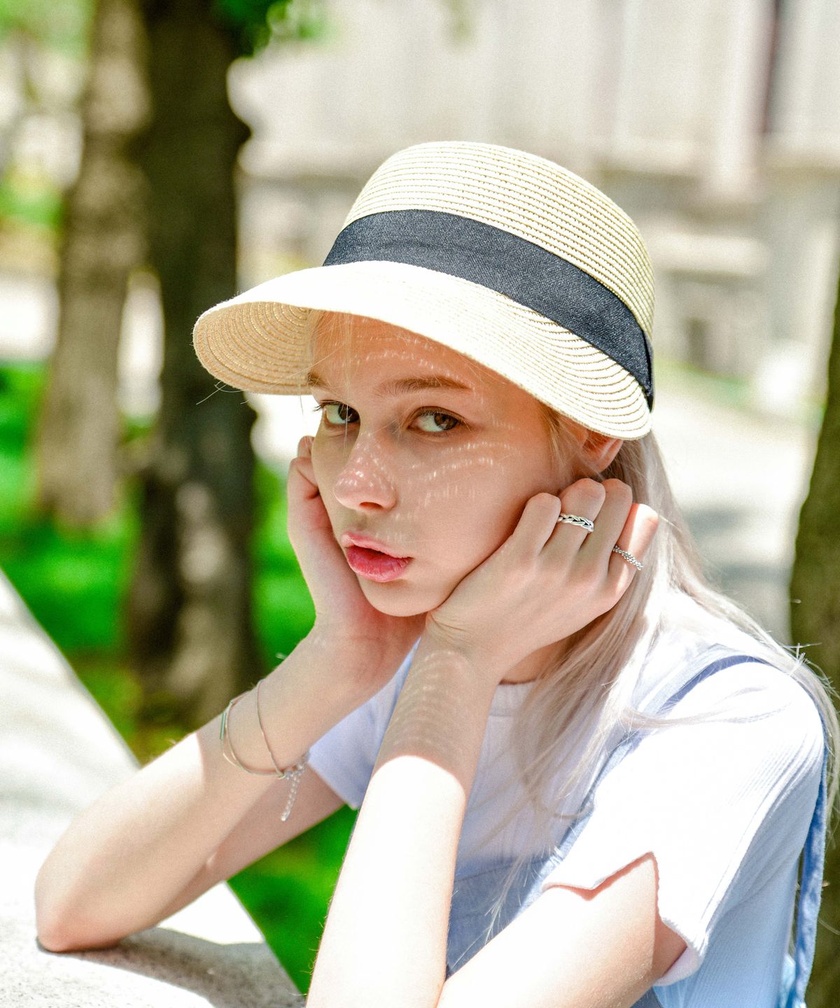 마네스(MANES) Lady London Panama Hat (Light Beige)