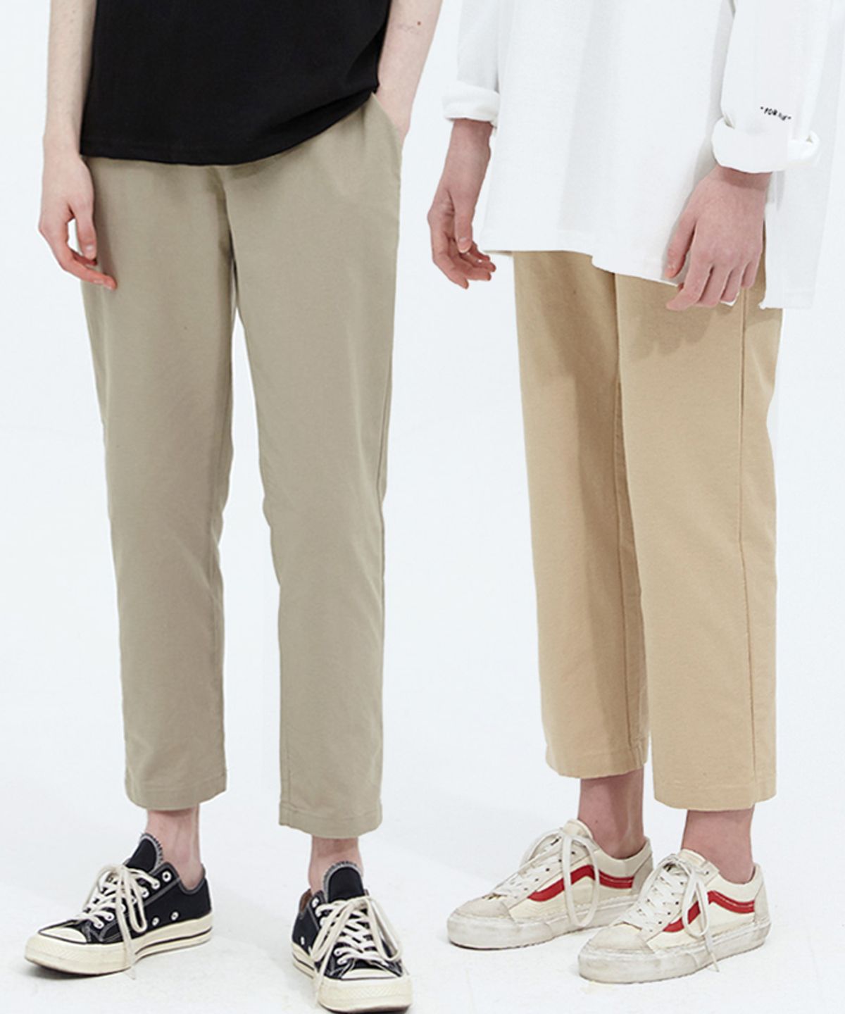 어커버(ACOVER) [2pack] 린넨 라이크 9부 밴딩 팬츠