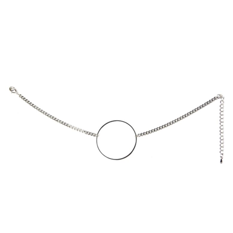 [16ALL] [Surgical Steel] Bulky Ring Silver Chain Bracelet /[써지컬스틸/변색.알러지x] 벌키링실버체인팔찌