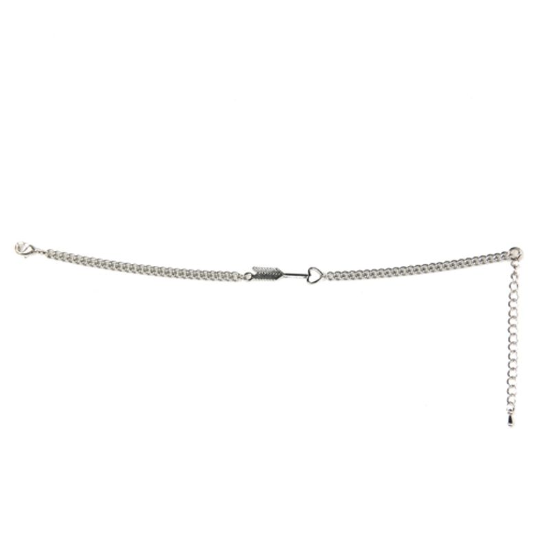 [Surgical Steel] HeartArrow Point silver Chain Bracelet / 써지컬스틸 하트 화살표 포인트 실버 체인 팔찌.발찌