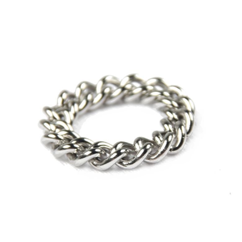[Surgical Steel] Silver Basic Chain Ring / [써지컬스틸/변색.알러지x] 실버 베이직 체인 반지