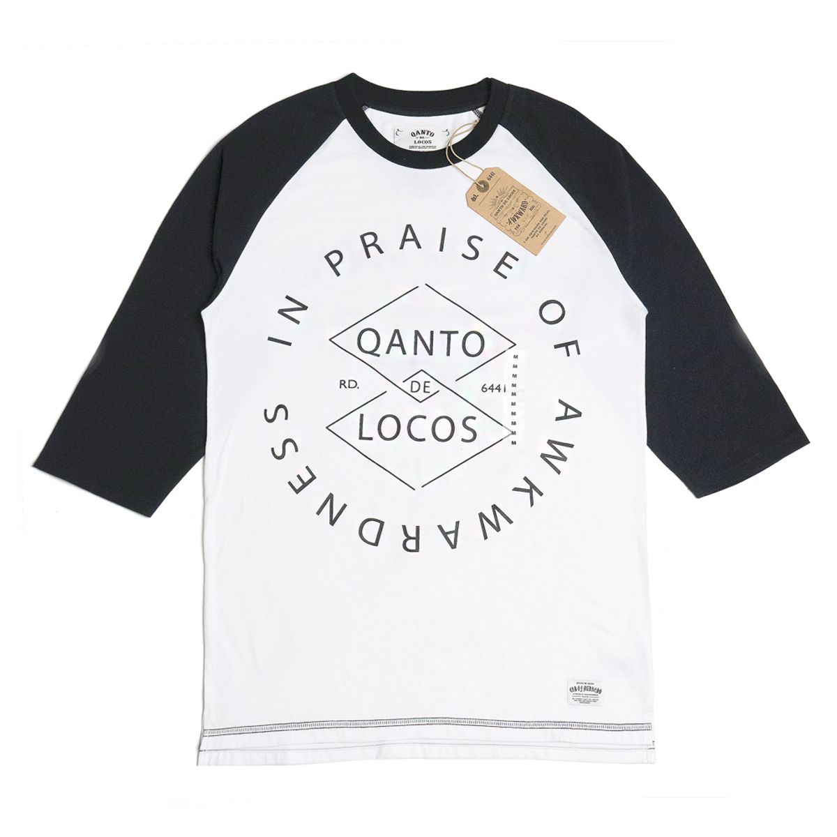 콴토데로코스(QANTO DE LOCOS) NEWLOGO_RAGLAN_WHITE