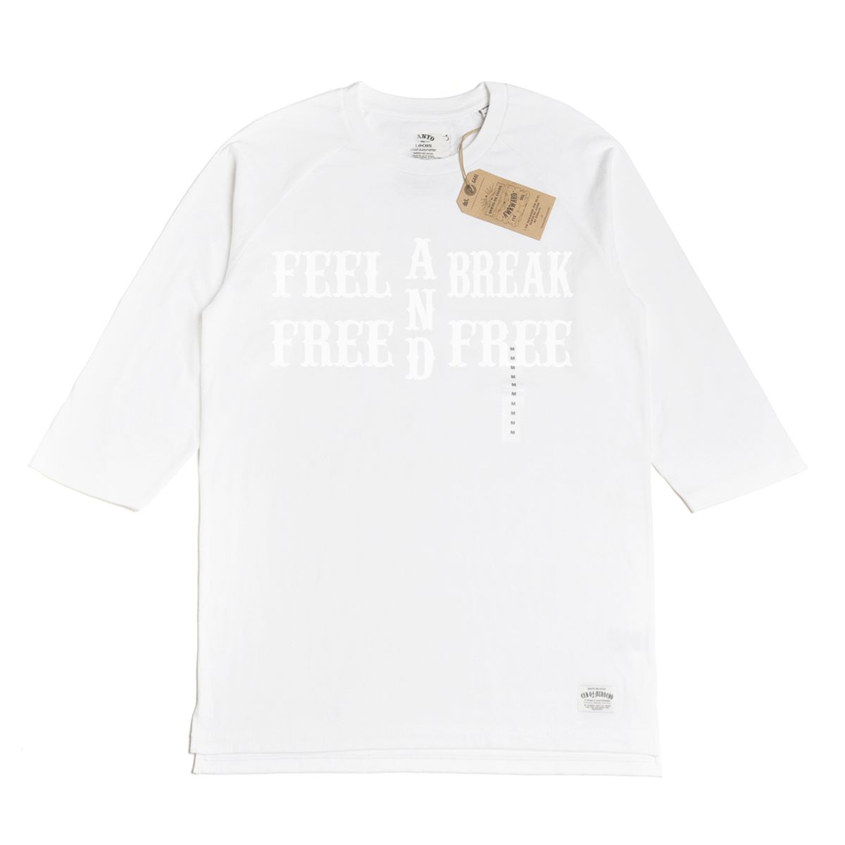 콴토데로코스(QANTO DE LOCOS) BREAK FREE_RAGLAN_WHITE